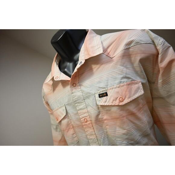 Howler Bros. Vented Button Up H Bar B Tech Shirt Long Sleeve Mens Size XL - Picture 1 of 13
